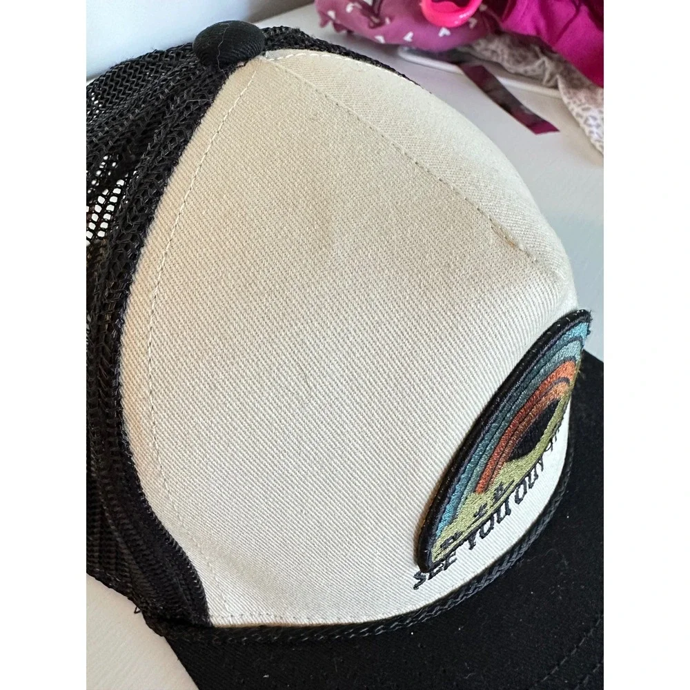 Katin See You Out There Trucker Hat Mens Black Cream Rainbow‎ Patch Snapback Cap